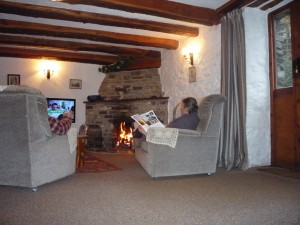 Relax by the fire in the farm holiday cottage